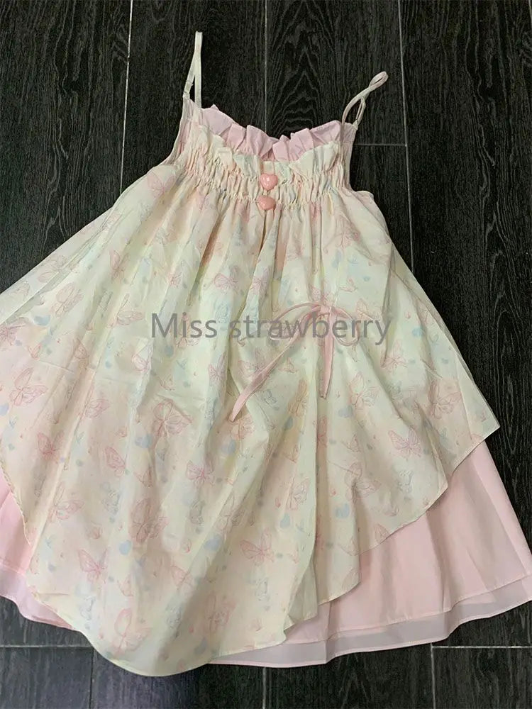 Loose Print Sling Dress