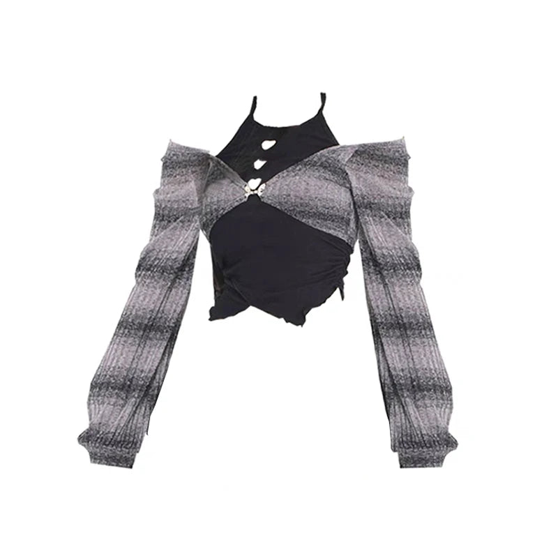 Crop Top + Short Skirt Set