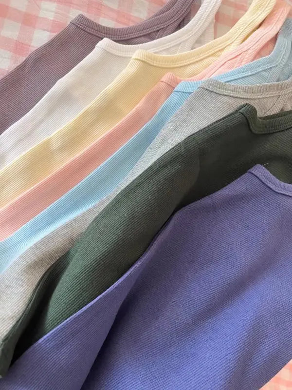 Simple Basic Ribbed Tank Top