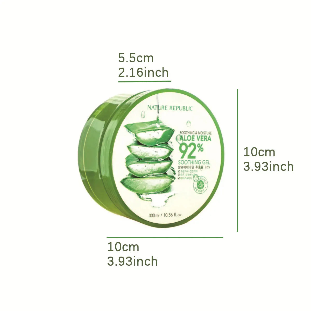 Nature Republic New Soothing Moisture Aloe Vera Gel,Daily Hydration,Penetrating Moisture,Korean Skincare,K-Beauty,Korean Makeup