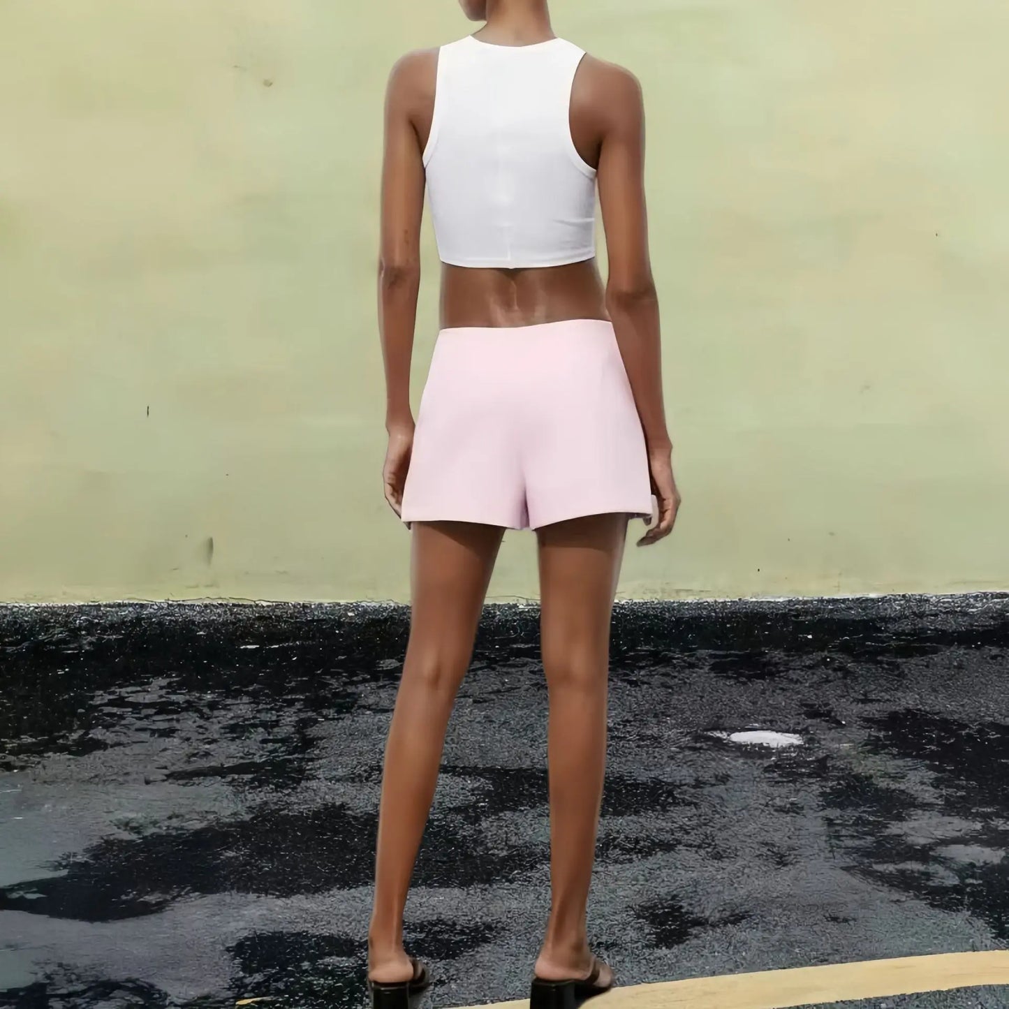 Asymmetric Low-Rise Skirt
