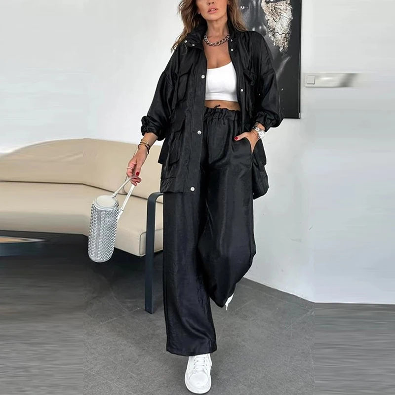 Zip Sweater & Long Pant Set