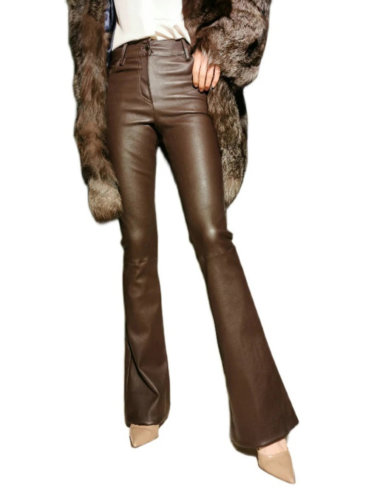 Stretch Leather Pants