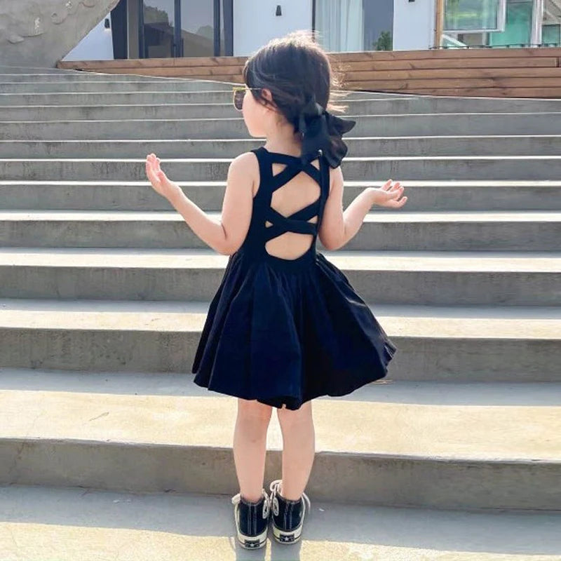 Criss-Cross Backless Dress