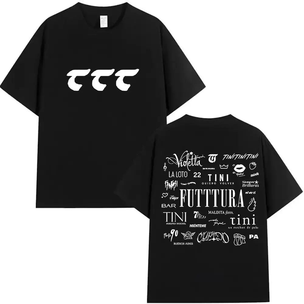 Hip Pop Tees Singer TINI STOESSEL Futtura Tour New Album Graphic T-shirts Fashion Harajuku Short Sleeve Cotton Casual Streetwear