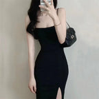Black Spaghetti Strap Maxi Dress