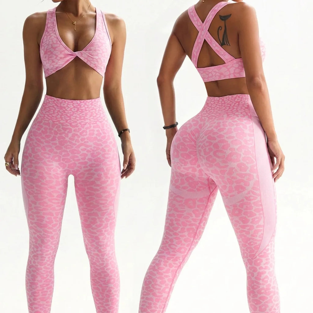 Leopard Print Yoga Set