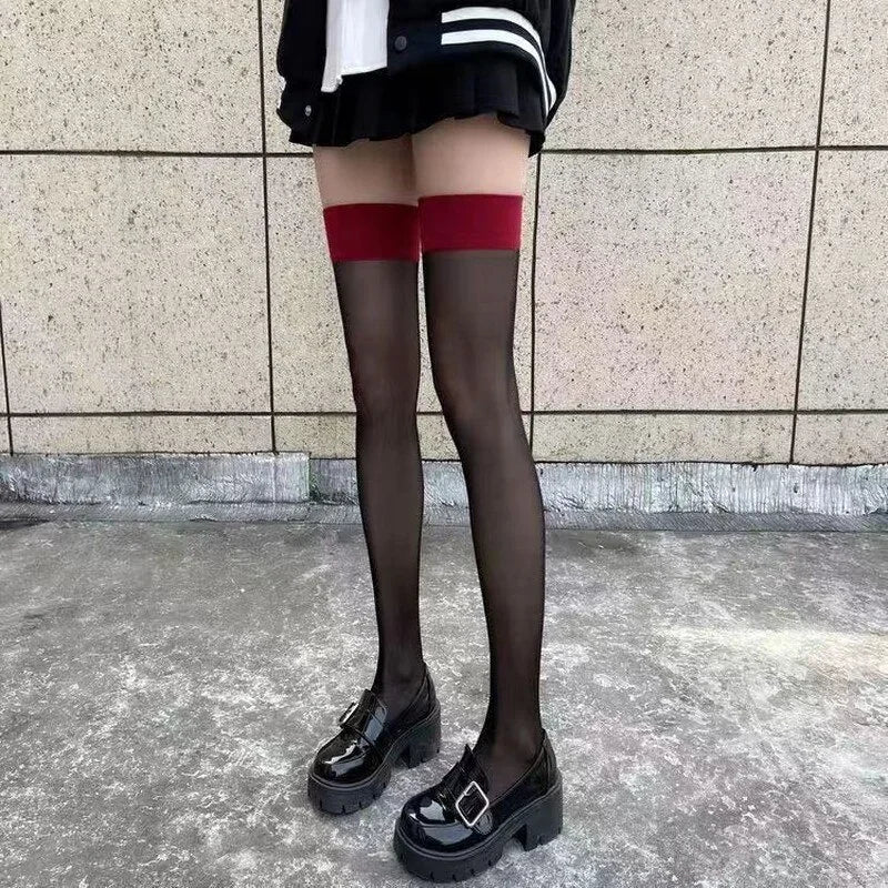 Lace Transparent Thigh High Socks