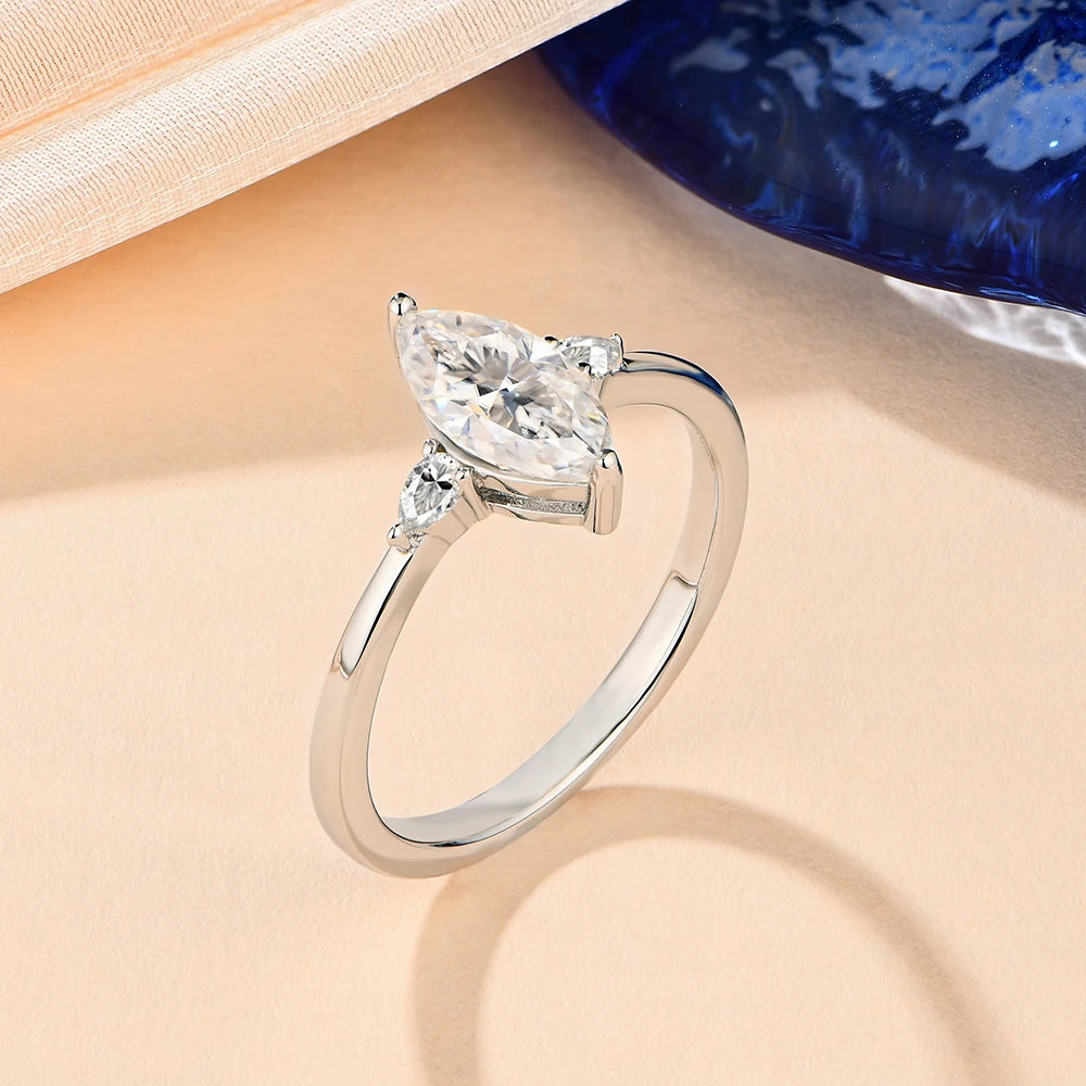 Marquise 1CT Moissanite Ring