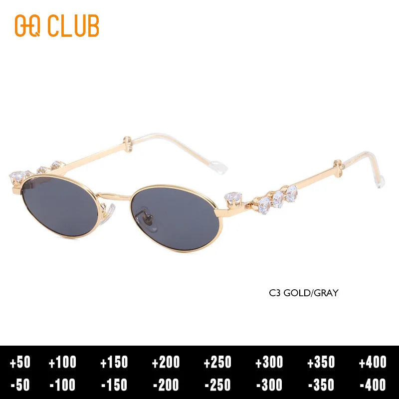 O-Q CLUB Rhinestone Glasses