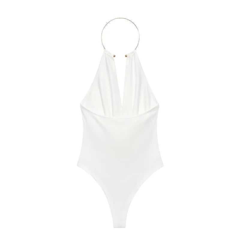 Sculpted Neckline Bodysuit