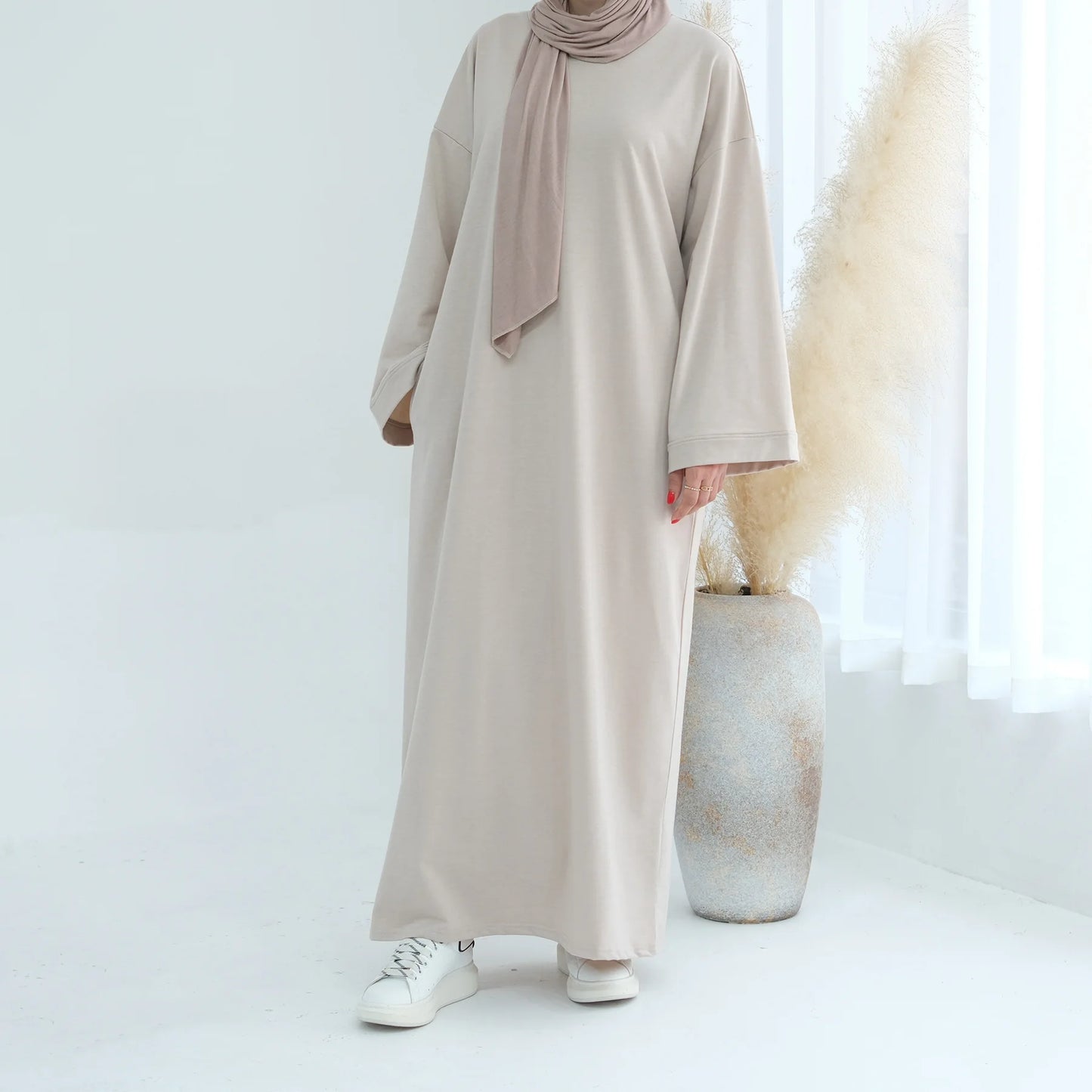 Solid Color Sweater Dress