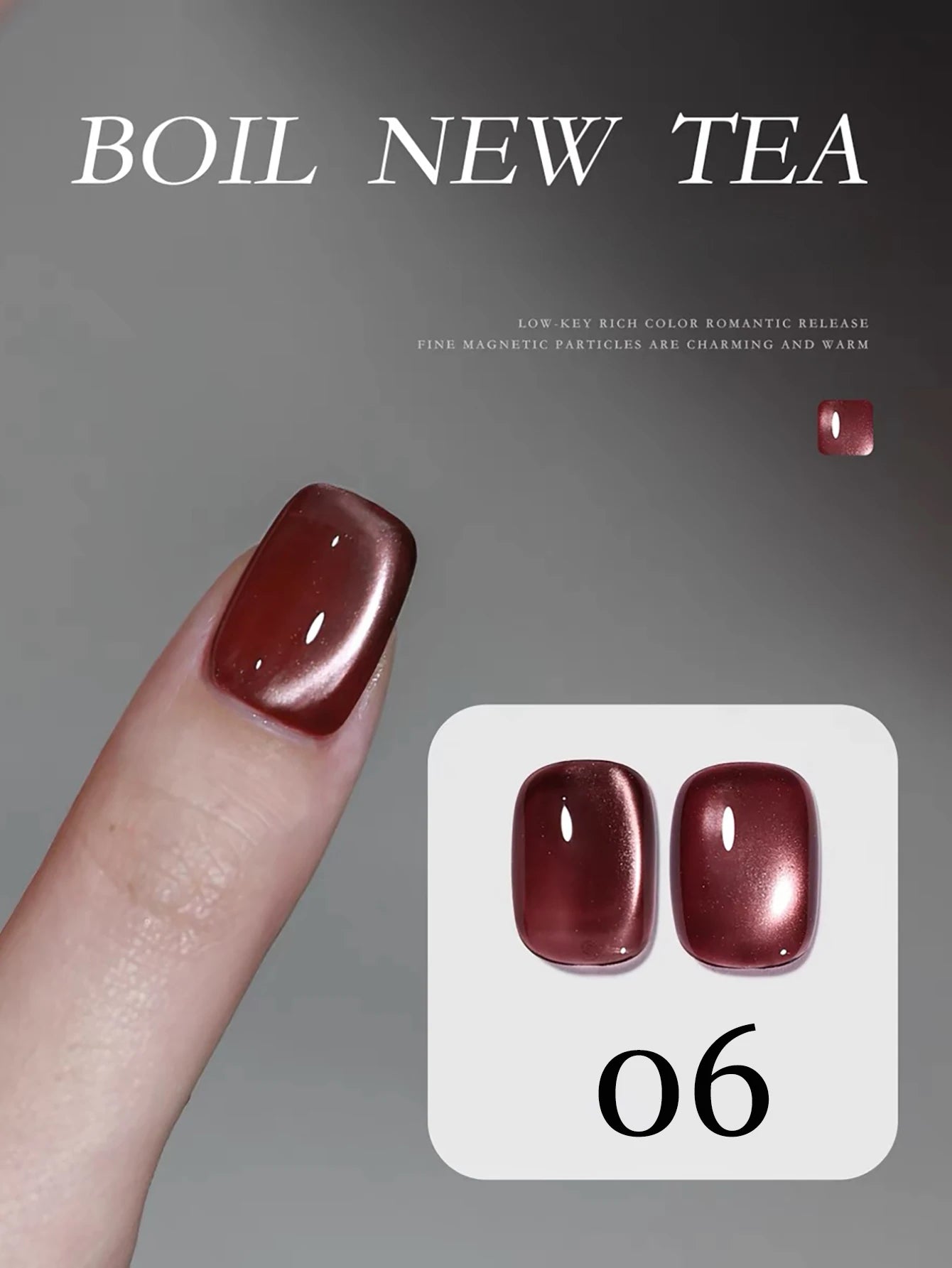12ML 1-16PCS Beach Essentials Summer Nails Top Selling Fenglin Evening Moonlight Cat Eye Green Glass Bead Magnet Gel Nail Polish