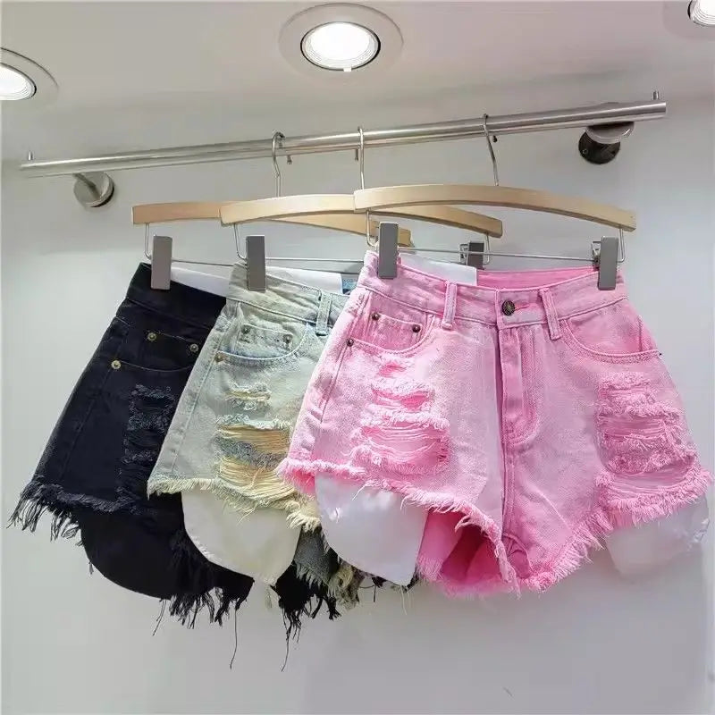 Distresed Denim Shorts