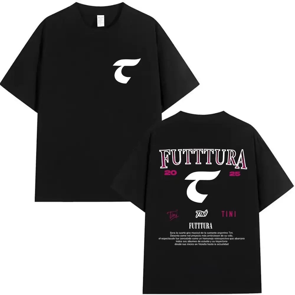 Hip Pop Tees Singer TINI STOESSEL Futtura Tour New Album Graphic T-shirts Fashion Harajuku Short Sleeve Cotton Casual Streetwear