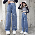 Wide Leg Cargo Star Jeans