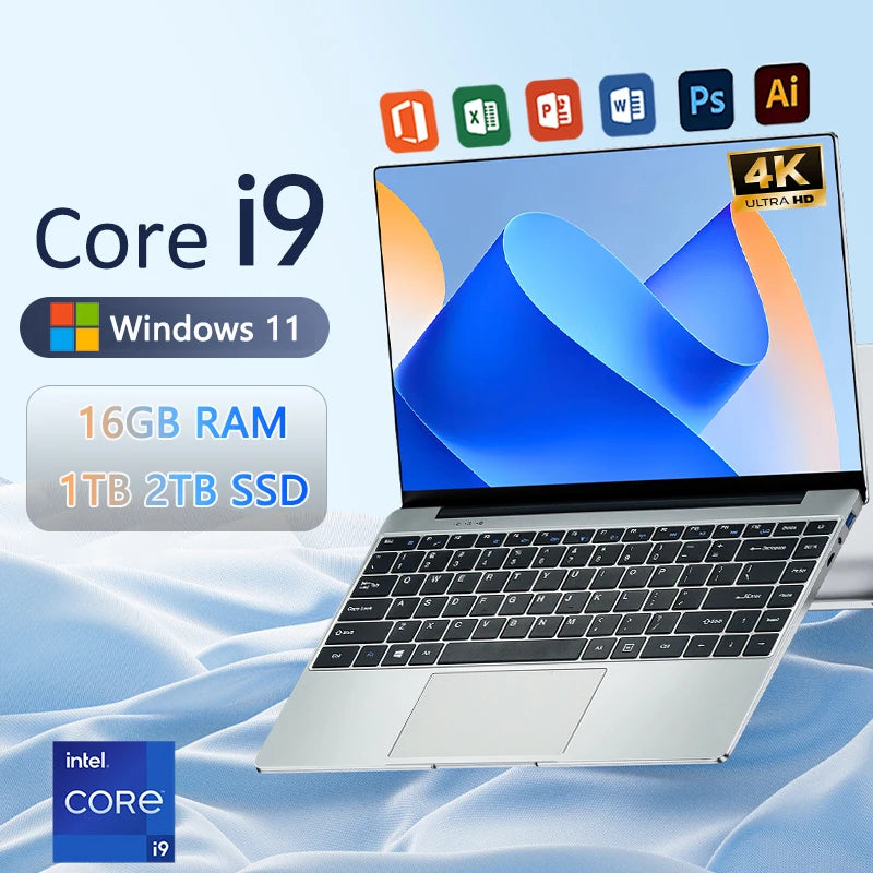 Gaming Windows 11 Pro Laptops Intel Core I9-10980HK 16GB RAM 1TB SSD Office Gamer Study Notebook Computer PC