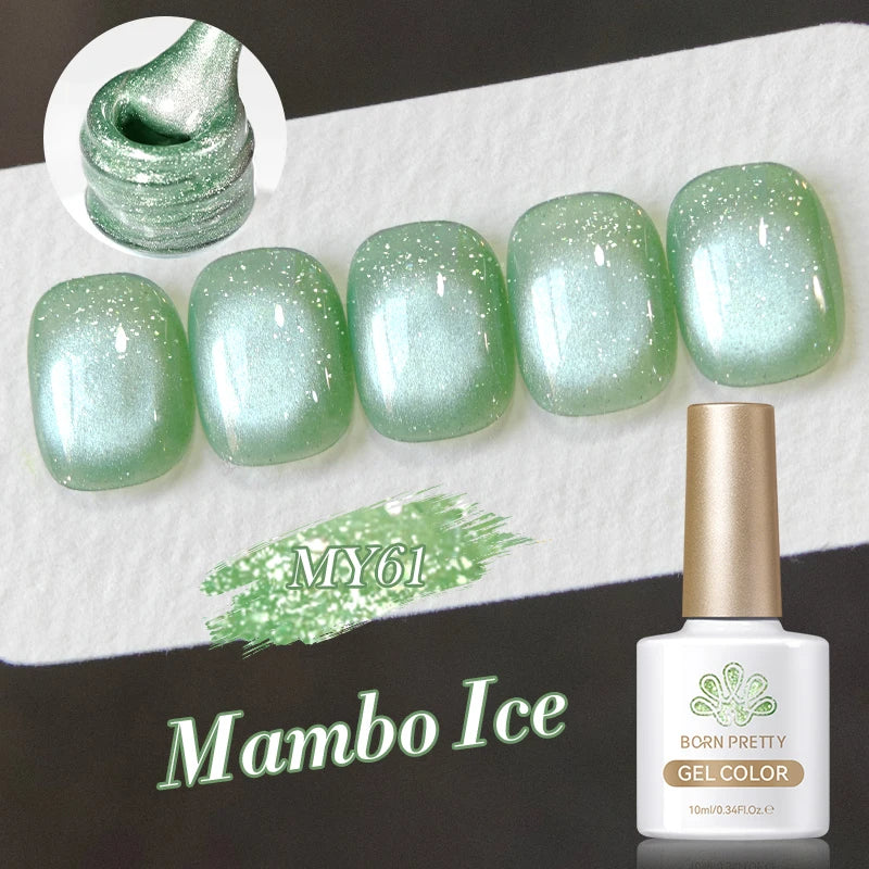 BORN PRETTY 10ml Water Light Cat Magnetic Gel Nail Polish Shining Super Sliver-light Holographics Soak Off UV Gel Varnish