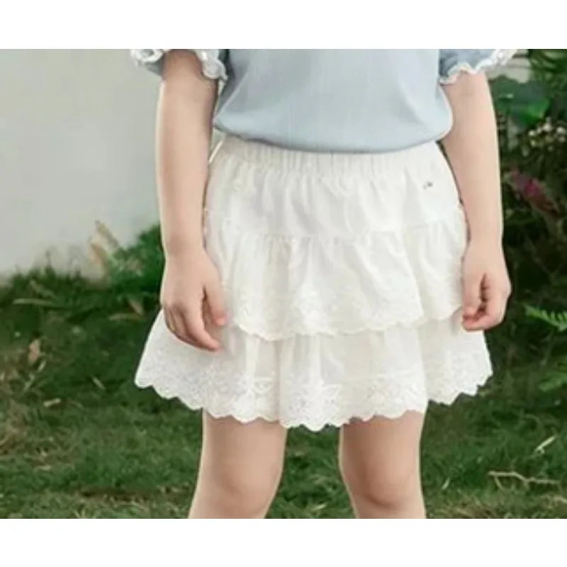 Solid Color Bow Short Sleeved T-shirt Culottes Two Piece Set