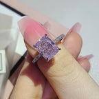 Pink Ice Cut 925 Sterling Silver Ring