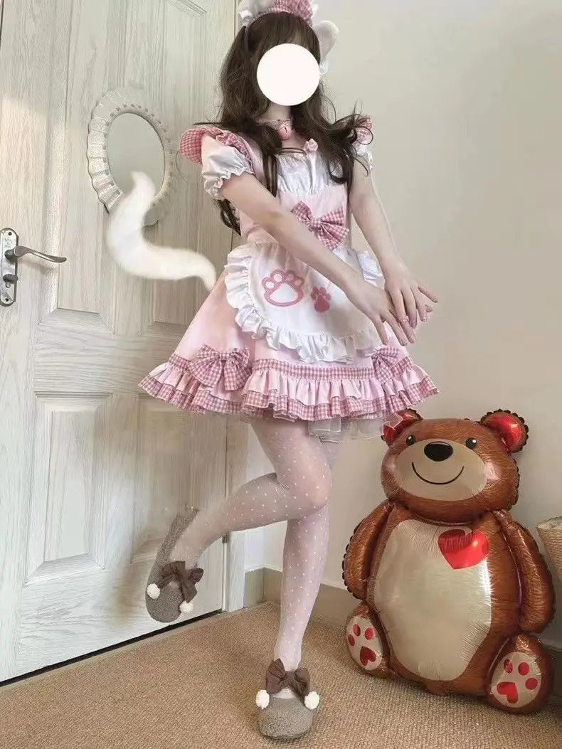 Cat Maid Outfit with Bows