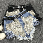 Rivet Denim Shorts