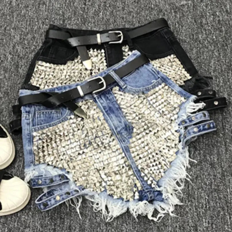 Rivet Denim Shorts