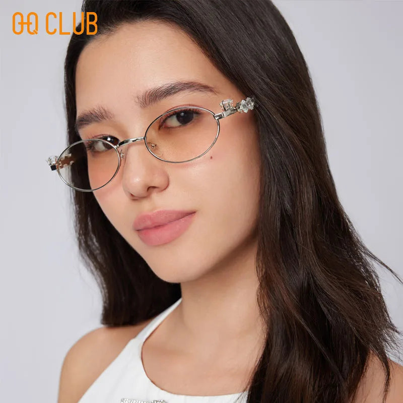 O-Q CLUB Rhinestone Glasses
