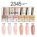 CANNI Nail Gel Polish Set Upgraded HEMA FREE Summer Nails Smooth Texture Ultra Gloss Top Coat Pigmented Gel Soak off UV LED Gel