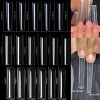 3XL Tapered Square Clear Full Cover Nail Tip 120PC Press On Nails False Artificial Tip  XXXL Extra Long Square Straight Nail Tip
