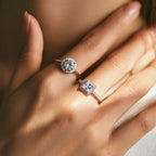 925 Sterling Silver Classic Geometric Round Oval Shape Zirconia Ring