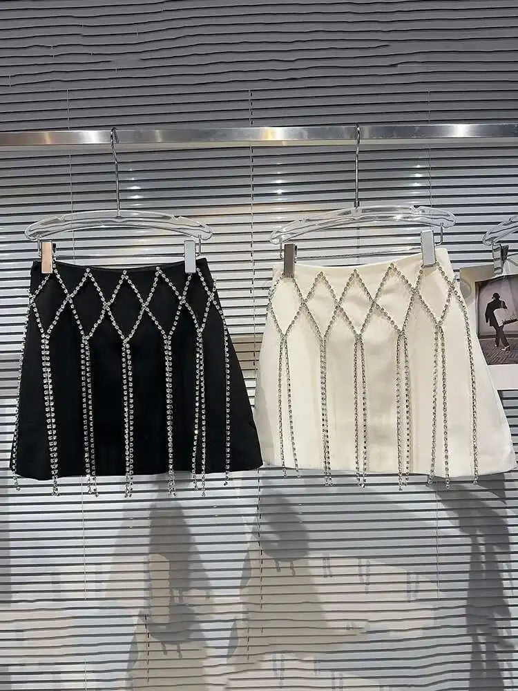 DEAT Diamond Chain Mini Skirt