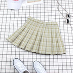 Pleated Plaid Skirt