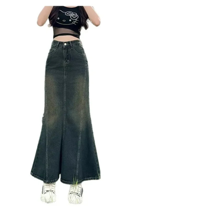 Denim Maxi Skirt