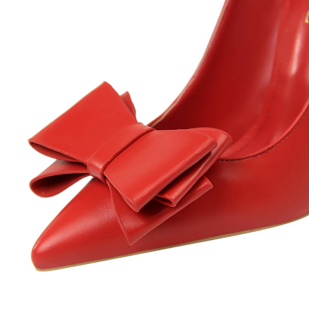 Bow-Accent Stilettos