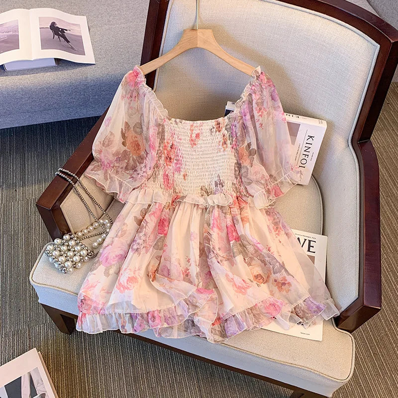 Chiffon Shirt Thin Floral Top