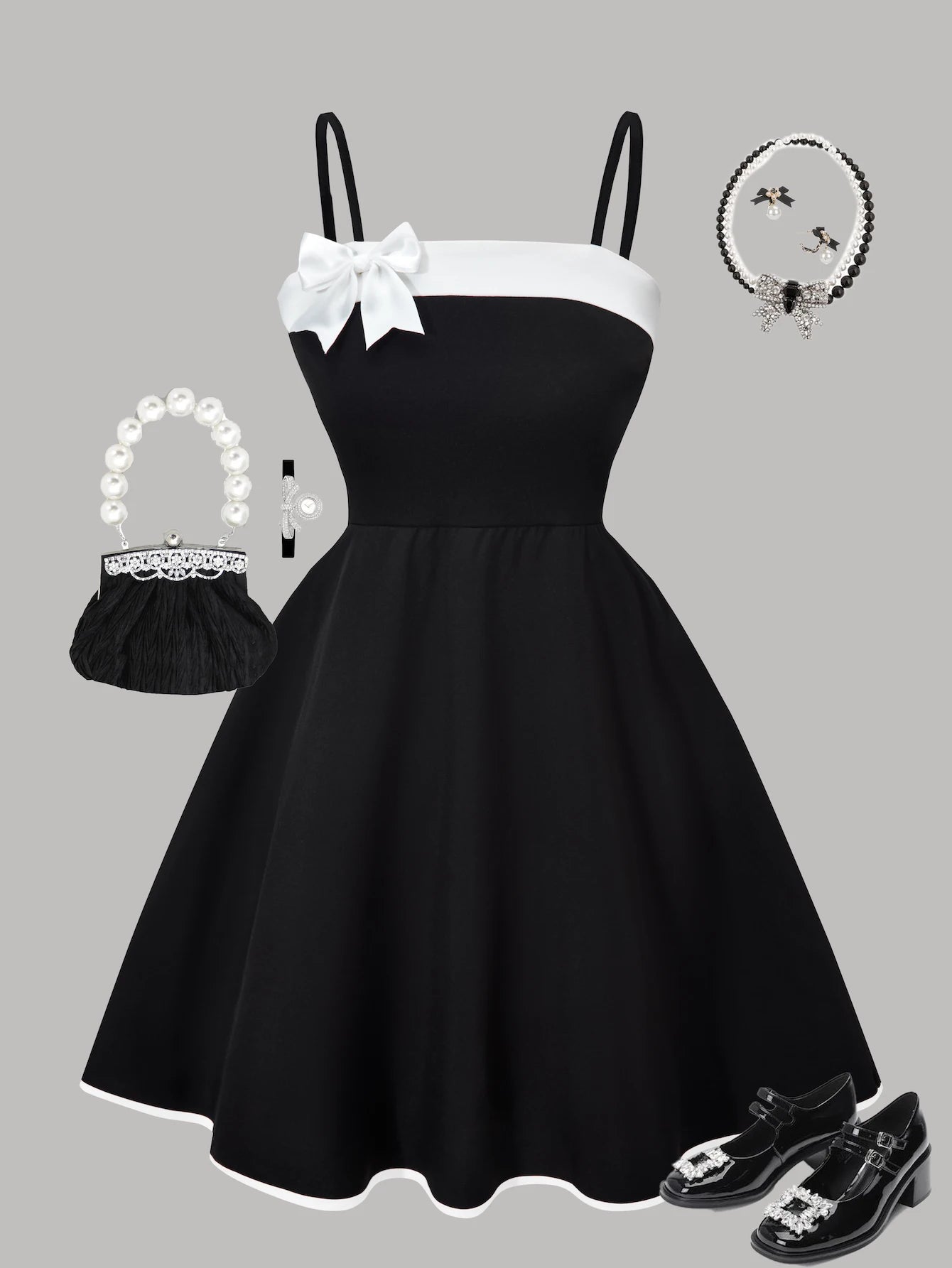 Bow-Detail Skater Dress