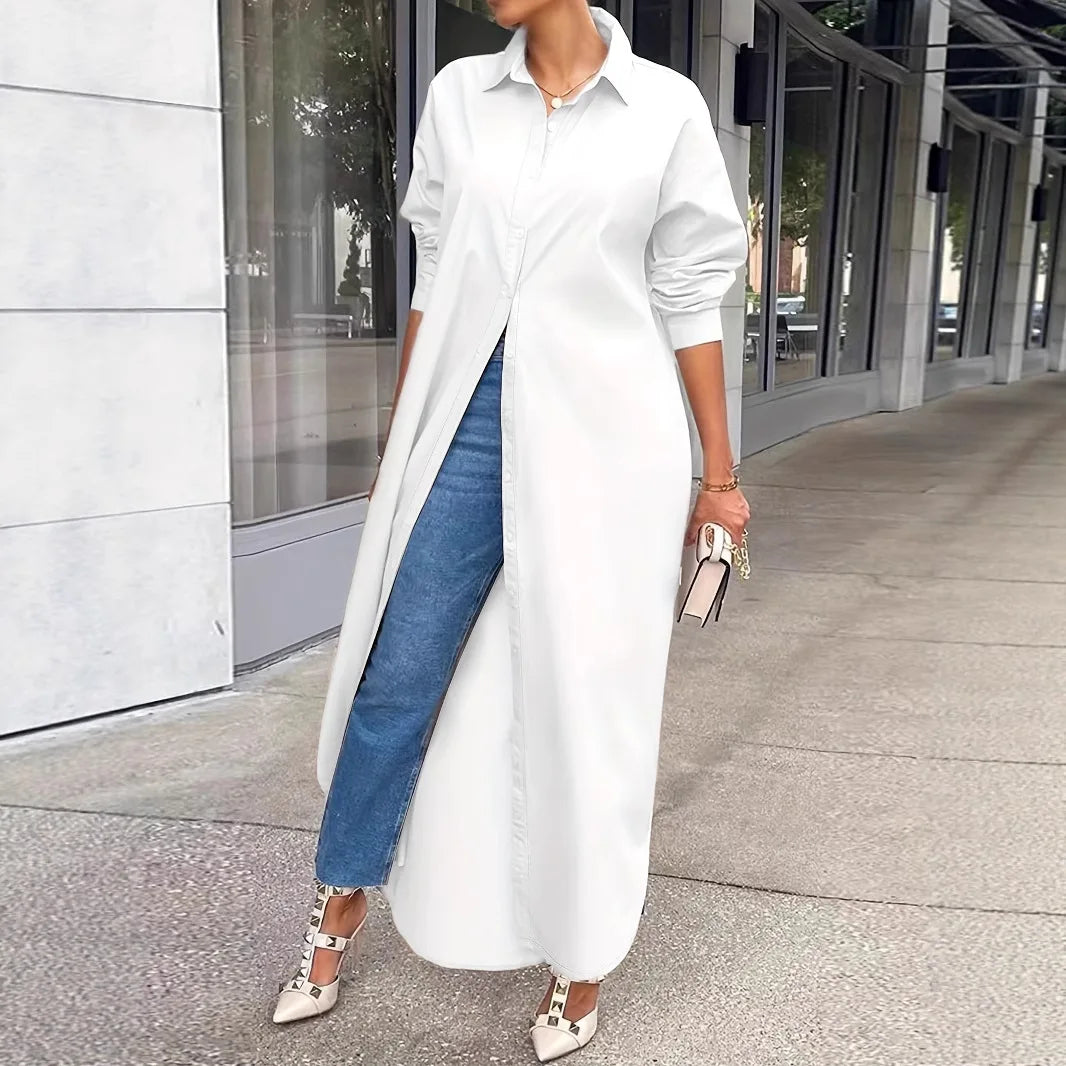 Casual Solid Color Blouse
