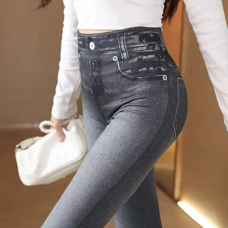 Imitation Denim Leggings