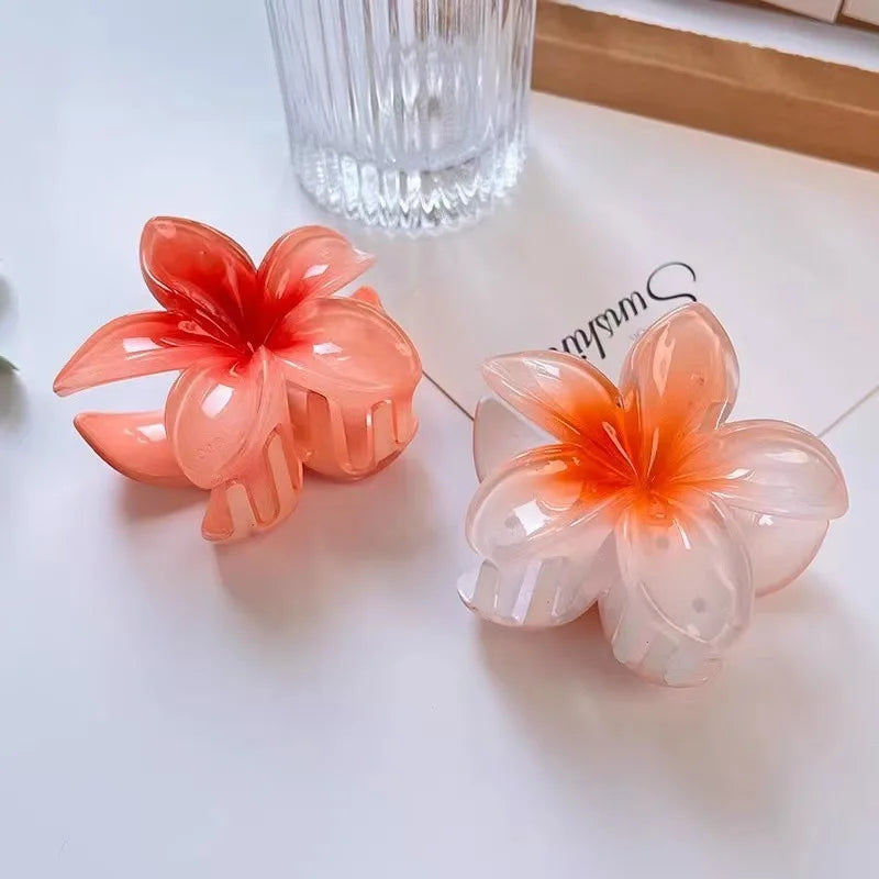 2026 New Vacation Egg Flower Hair Clips Hawaii Beach Claws Bohemian Hairpin for Girls Dopamine Y2k Hair Accessory