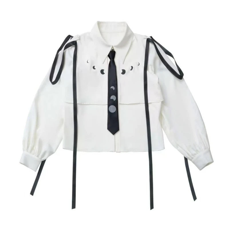 Shirt + Slim Mini Pleated Skirt Set