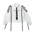Shirt + Slim Mini Pleated Skirt Set