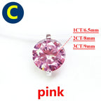 925 Sterling Silver 1ct D VVS1 Diamond with GRA Moissanite Fishing Line Blue Pendant Necklace