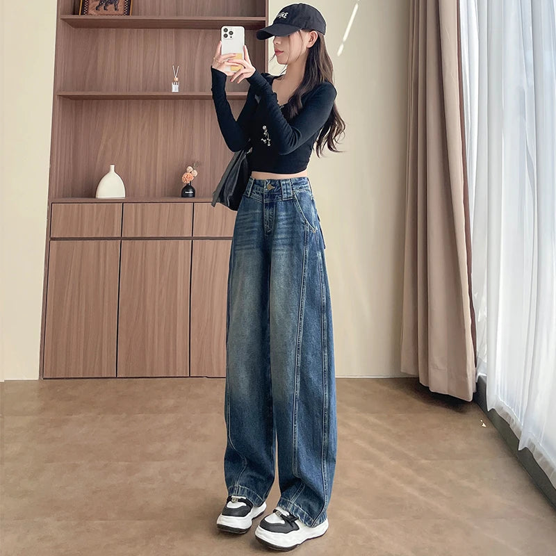 High Waist Loose Wide Leg Jeans