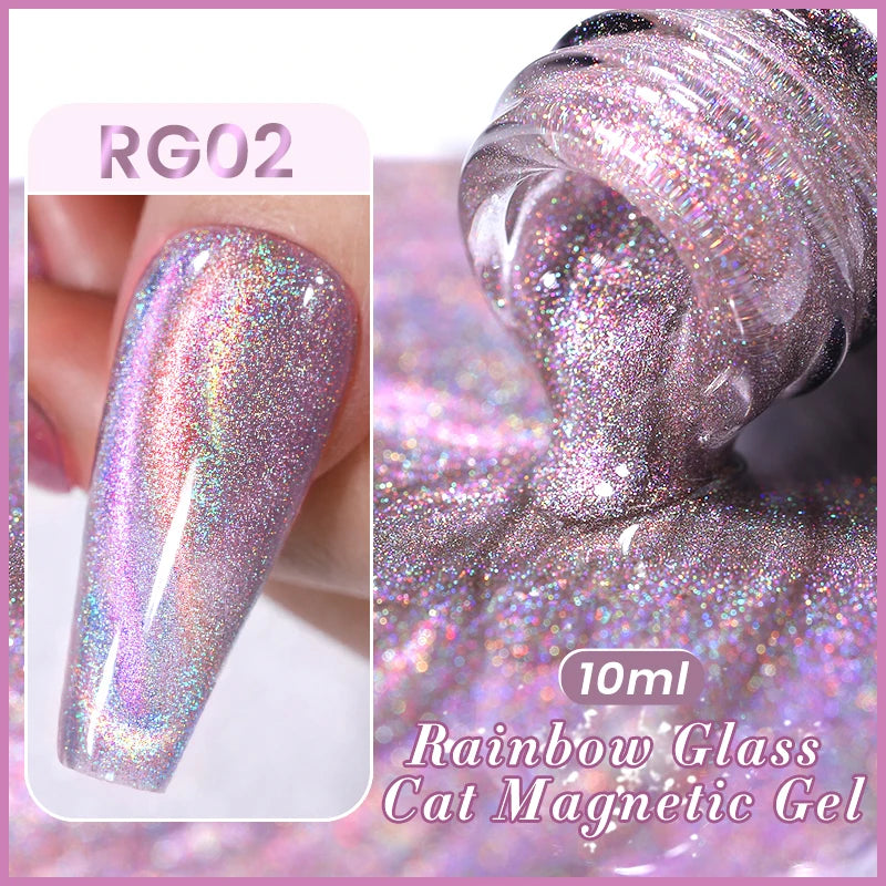 BORN PRETTY 10ml Water Light Cat Magnetic Gel Nail Polish Shining Super Sliver-light Holographics Soak Off UV Gel Varnish