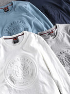 Minimalist Embossed Logo Long Sleeve Tee