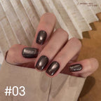 12ml 1-21pcs Brown Gold Cat Eye Gel Nail Polish
