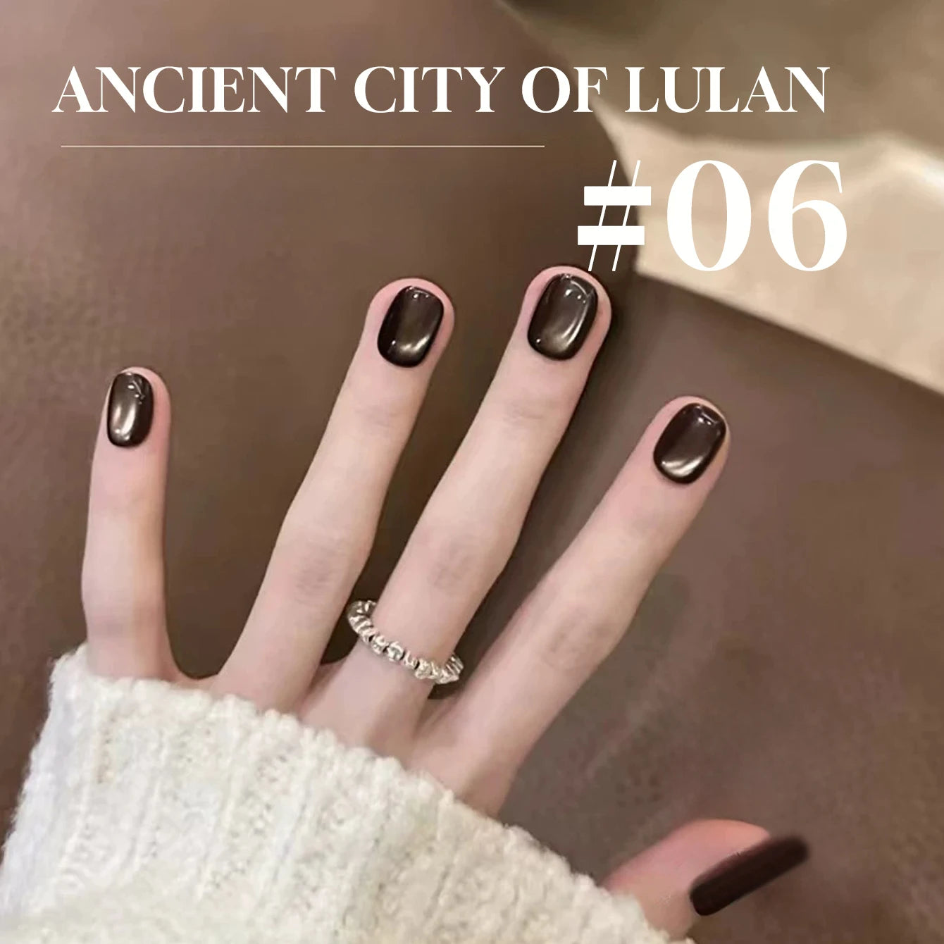 12ml 1-21pcs Brown Gold Cat Eye Gel Nail Polish