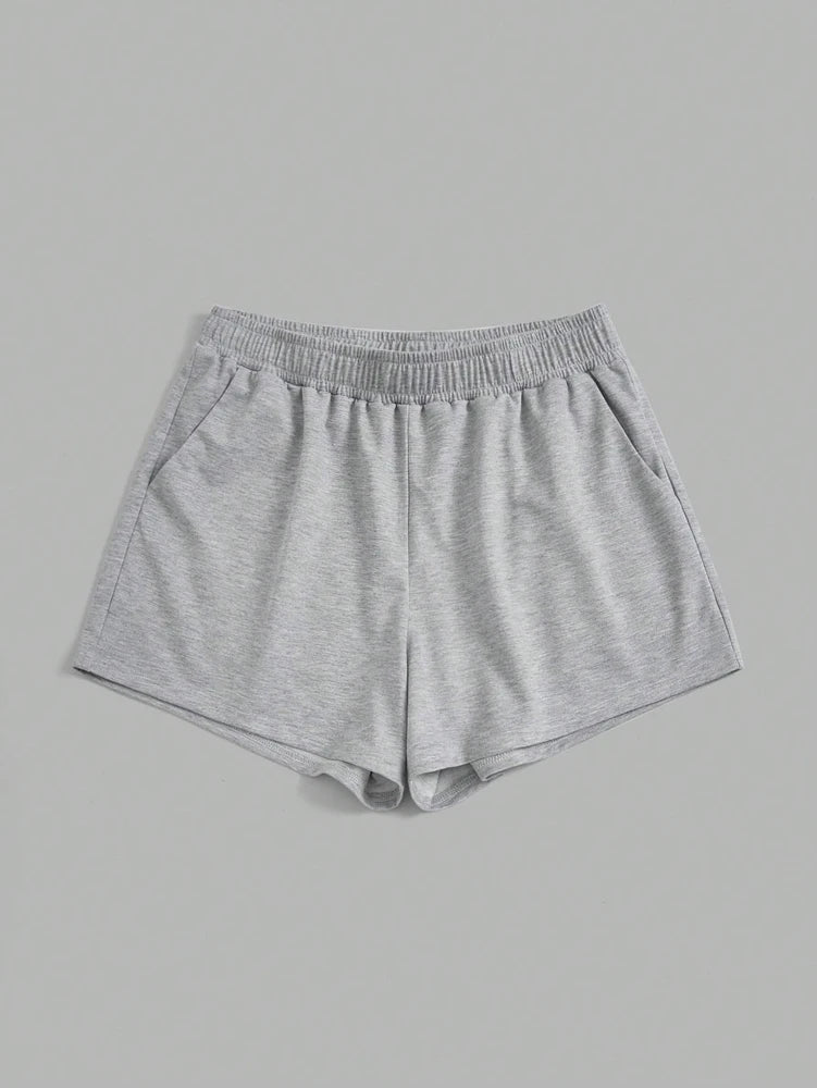 Elastic Waist Biker Shorts