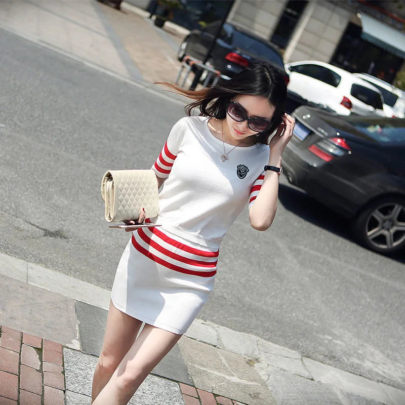 Stripe Detail Bodycon Set